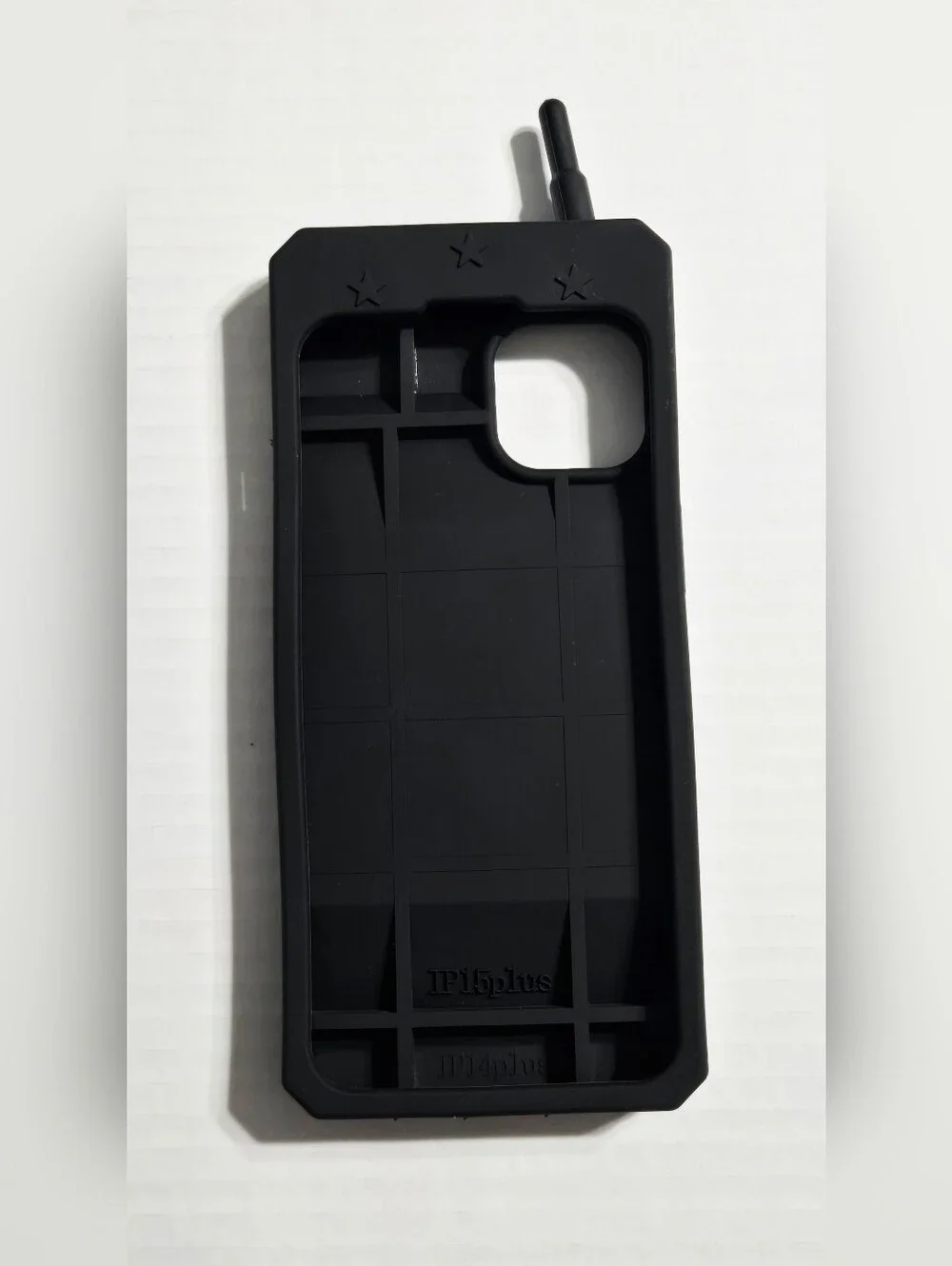 iPhone 15 Plus / 14 Plus Retro Brick Phone Silicone Case Black Novelty Protectiv
